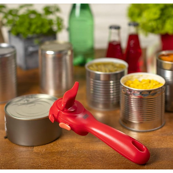 Kuhn Rikon Auto Safety Lindlifter Can Opener Red