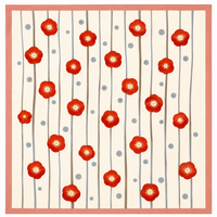Visit Kurochiku Plum White Chirimen Furoshiki 44cm