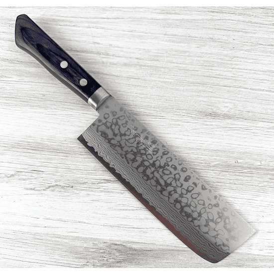 Masutani VG10 Damascus Nakiri 165mm Black