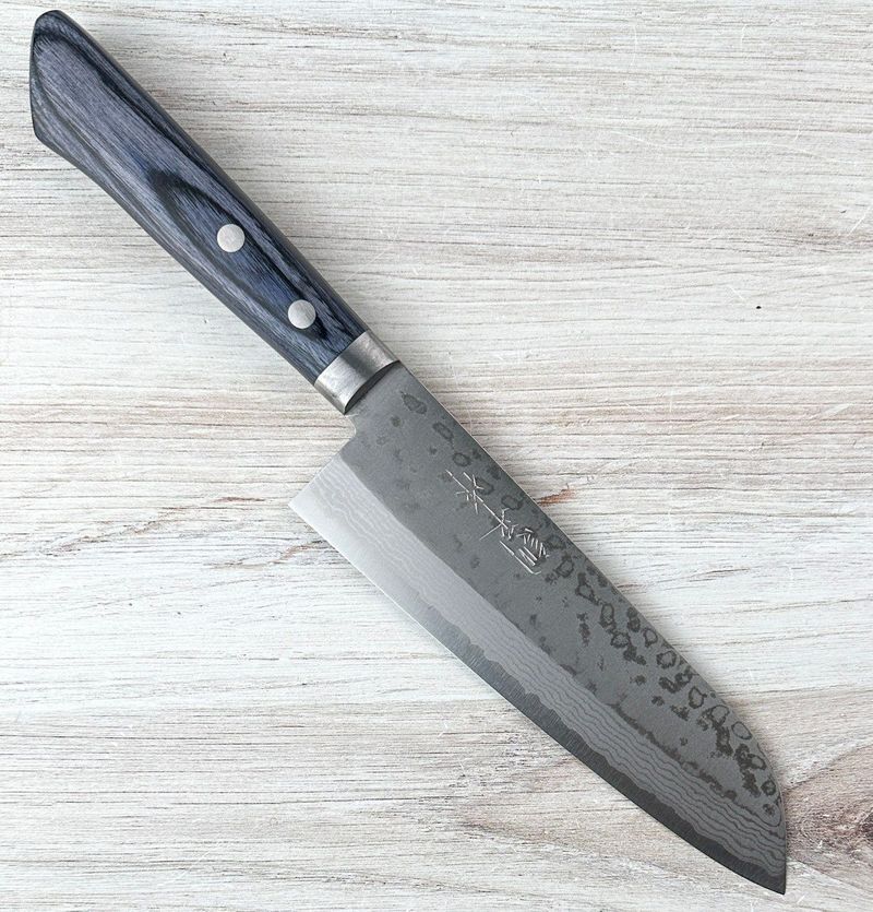 Masutani VG10 Damascus Santoku 165mm Blue