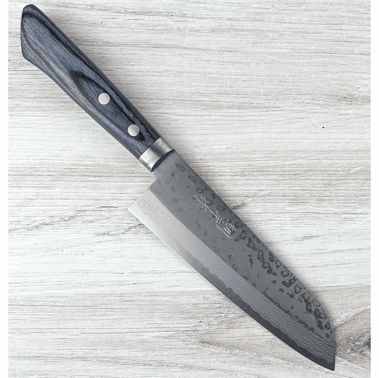 Masutani VG10 Damascus Santoku 165mm Blue