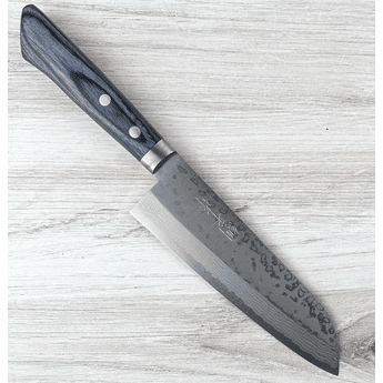 Masutani VG10 Damascus Santoku 165mm Blue