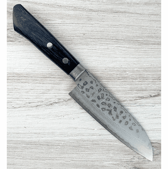 Masutani VG10 Damascus Mini Santoku 130mm Blue
