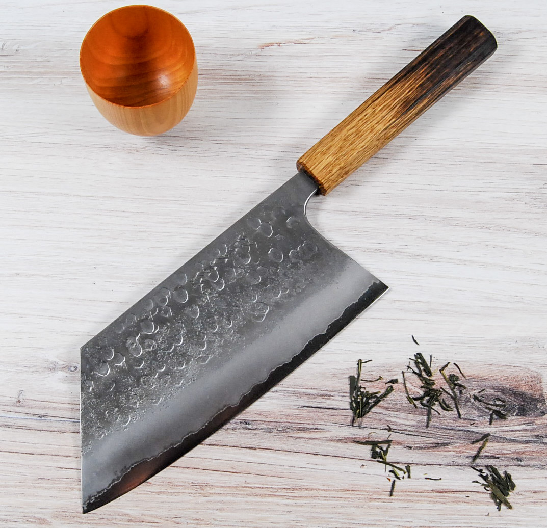 Matsubara Blue #2 Wavy Face Kiri Cleaver 180mm