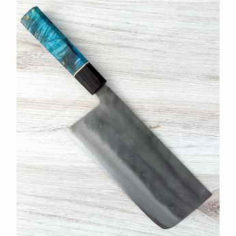 Matsubara Blue #2 Nashiji Tall Nakiri 175mm Custom