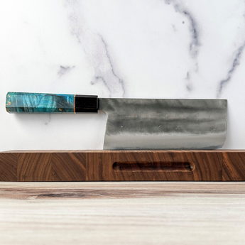 Matsubara Blue #2 Nashiji Tall Nakiri 175mm Custom