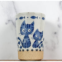 Visit Miya Blue Cat Cup 9oz