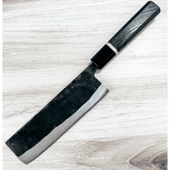 Nakamura Blue #1 Nakiri 165mm Bog Oak