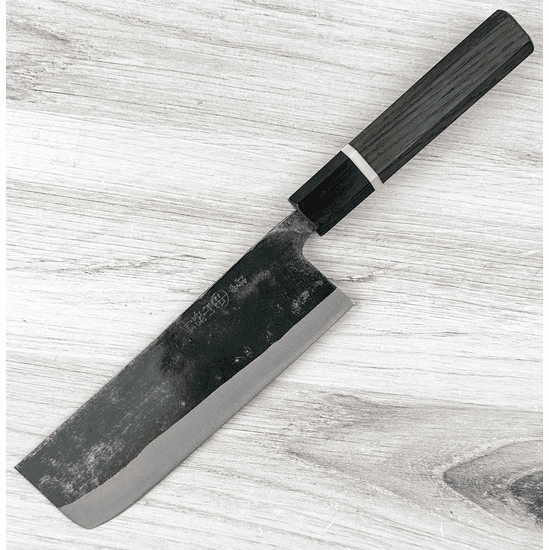 Nakamura Blue #2 Nakiri 165mm Bog Oak