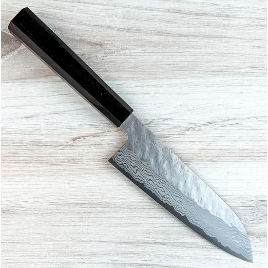 Nigara VG10 Tsuchime Damascus Santoku 170mm
