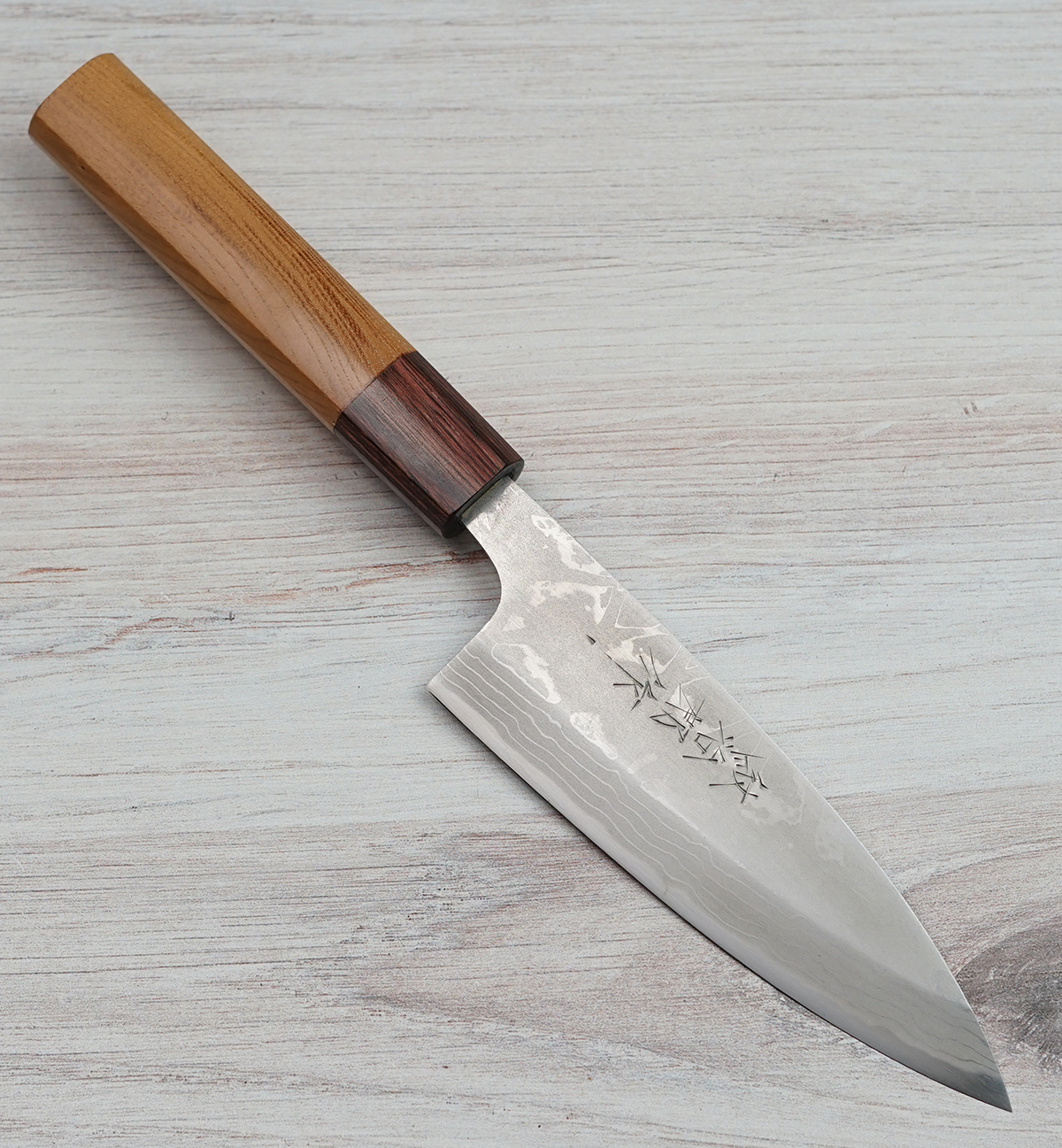 Okada White #2 Funayuki 165mm Damascus|Chefknivestogo