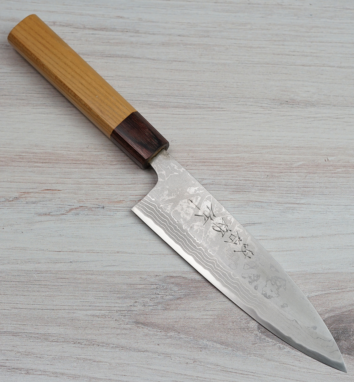 Okada White #2 Damascus Funayuki 165mm|Japanese Kitchen Knife