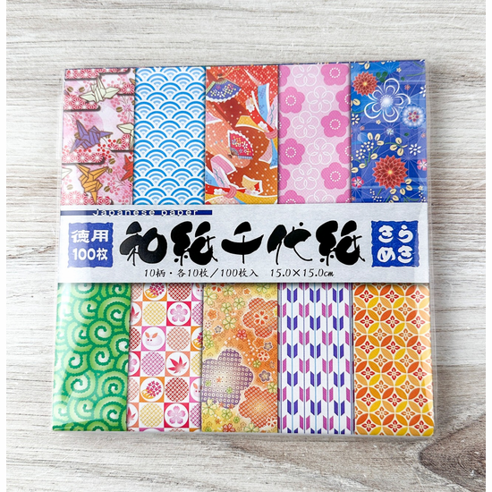 Origami Paper 6 in Assorted Patterns 100pc
