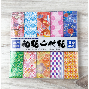 Origami Paper 6 in Assorted Patterns 100pc
