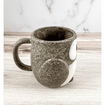 Japanese Mino Ware Owl Mug – Sage Green (12.8 oz)