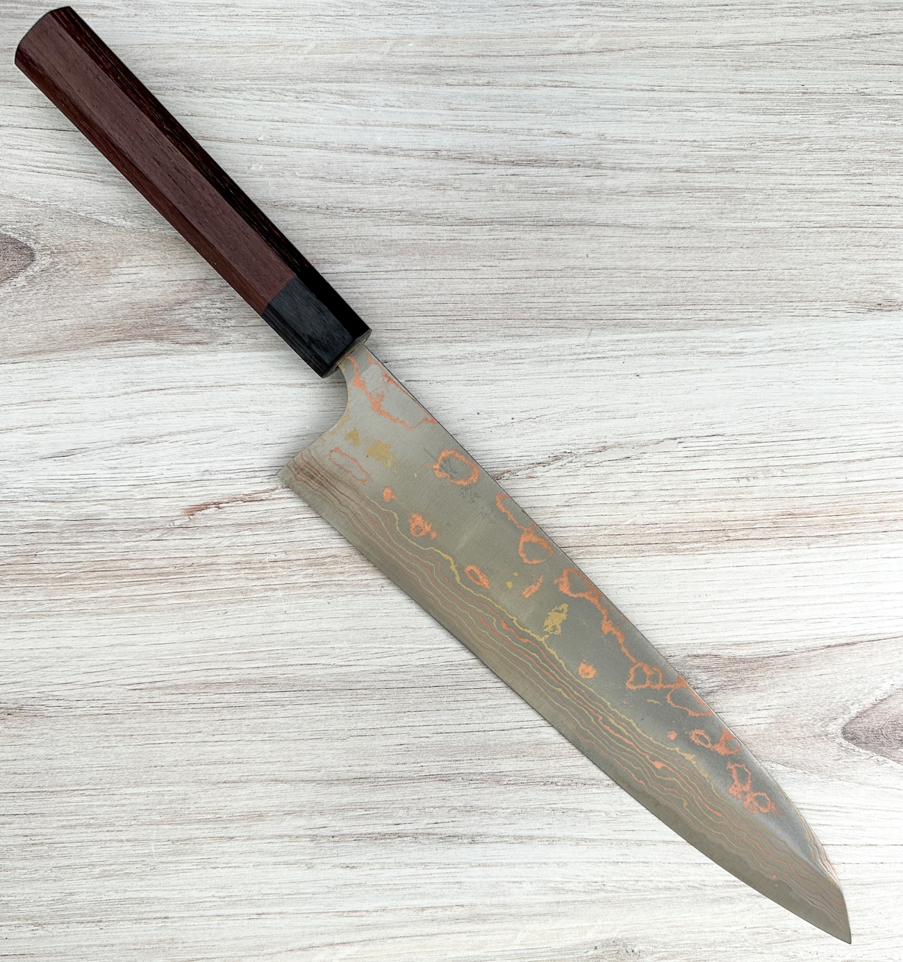 Saji Rainbow Blue #2 Damascus Gyuto 270mm