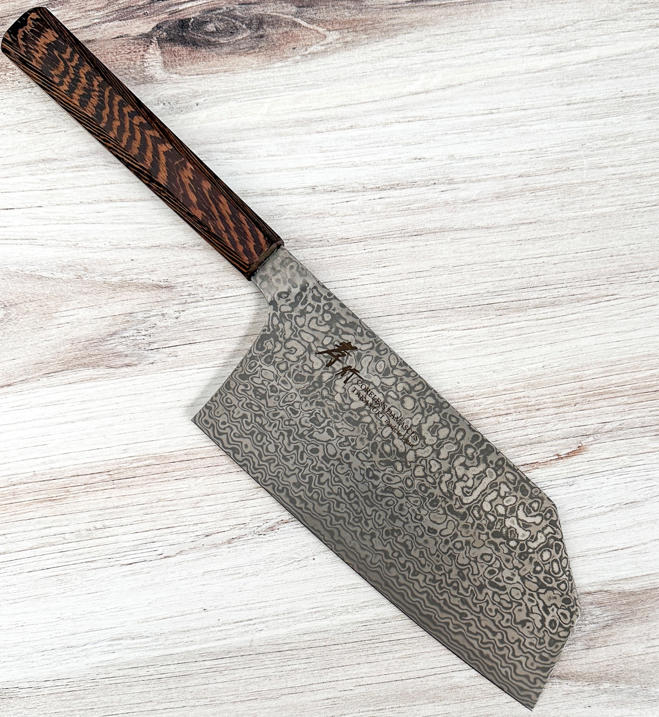 カネコ　レスカノ KB-268 Seseragi Clip Damascus Blue Steel 125mm Field Knife