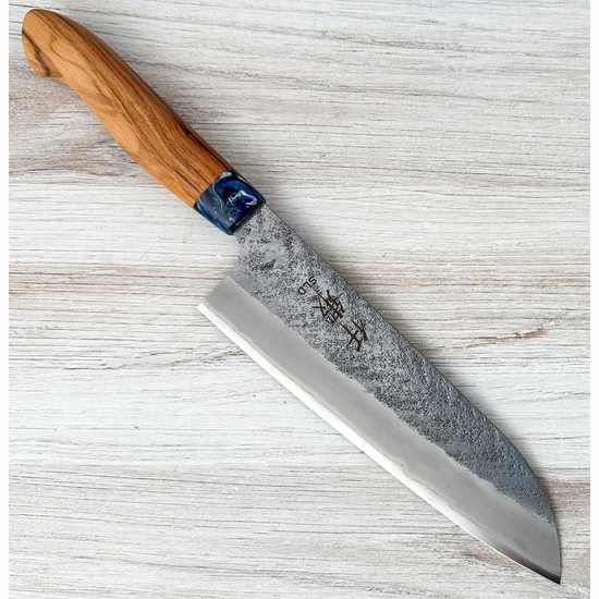 Sentan SLD Nashiji Santoku 180mm Blue
