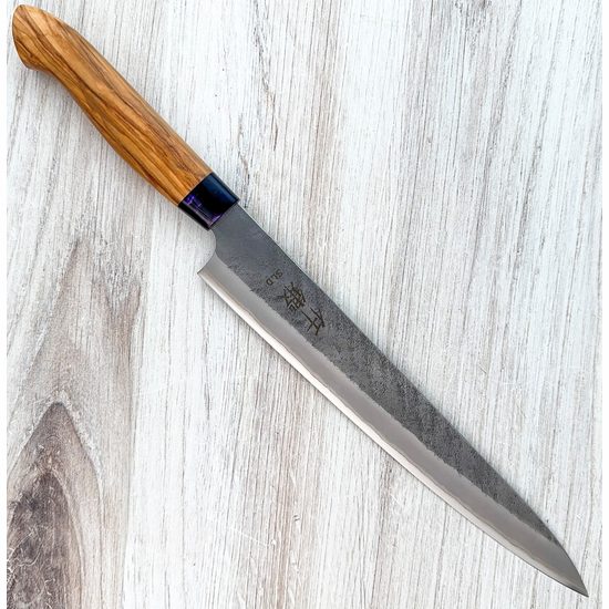 Sentan SLD Nashiji Sujihiki 240mm Purple-Gold