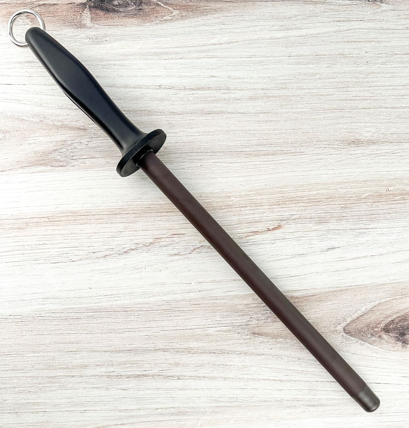 8-Inch Ceramic Sharpening Rod – Honing Steel For Kitchen Knives & Scissors, With ABS Handle