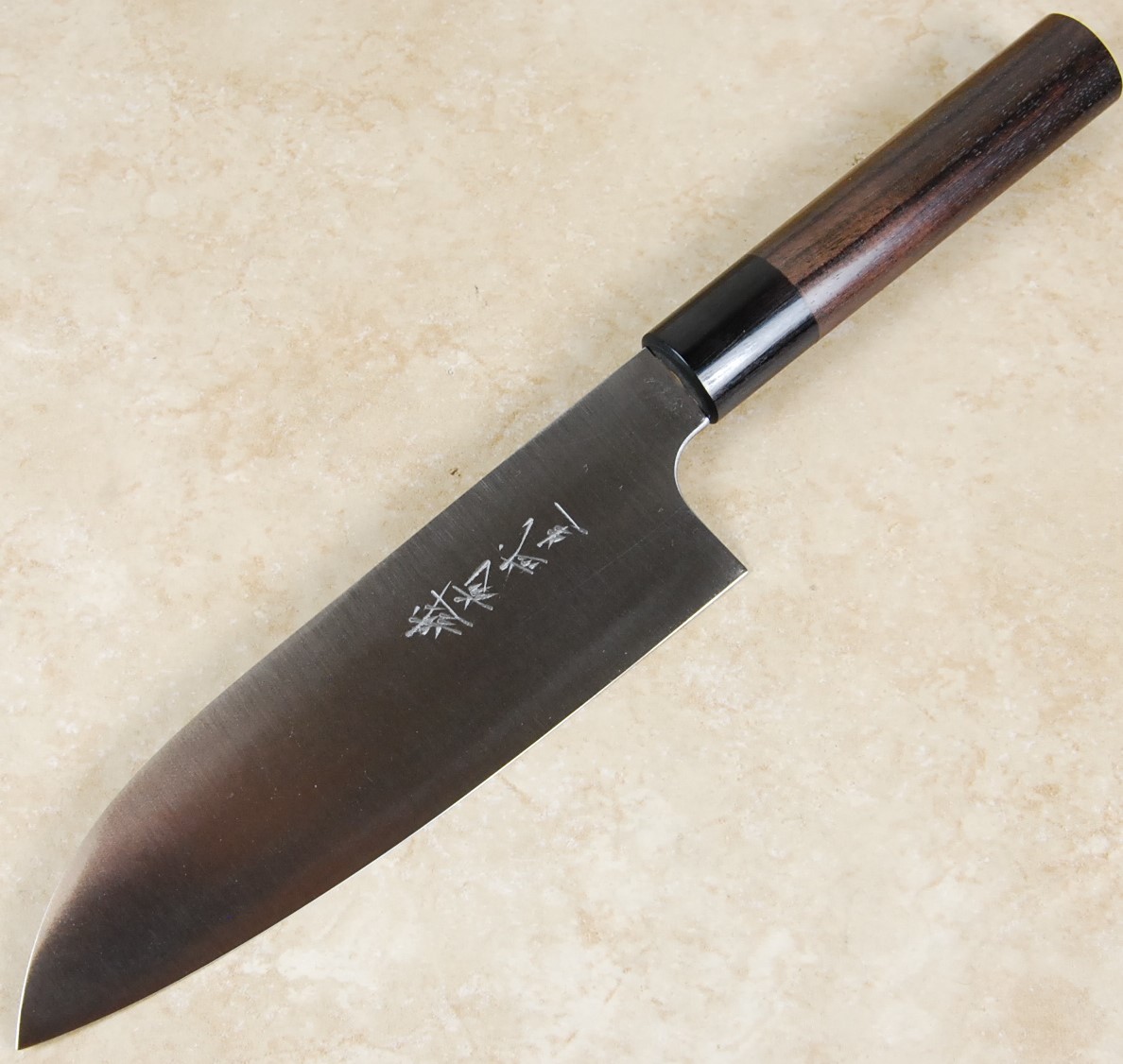 蓜島邦明 南海奇皇 2nd season～So Far so good 8cm Hitohira MS Kurouchi White #2 Santoku 165mm Rosewood Handle – HITOHIRA