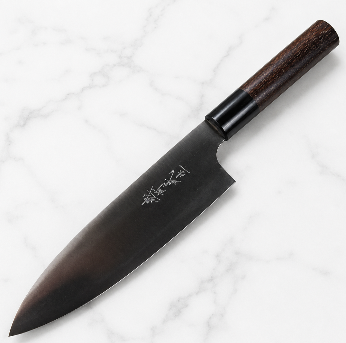 Shiro Kamo Blue #2 Migaki Santoku 165mm