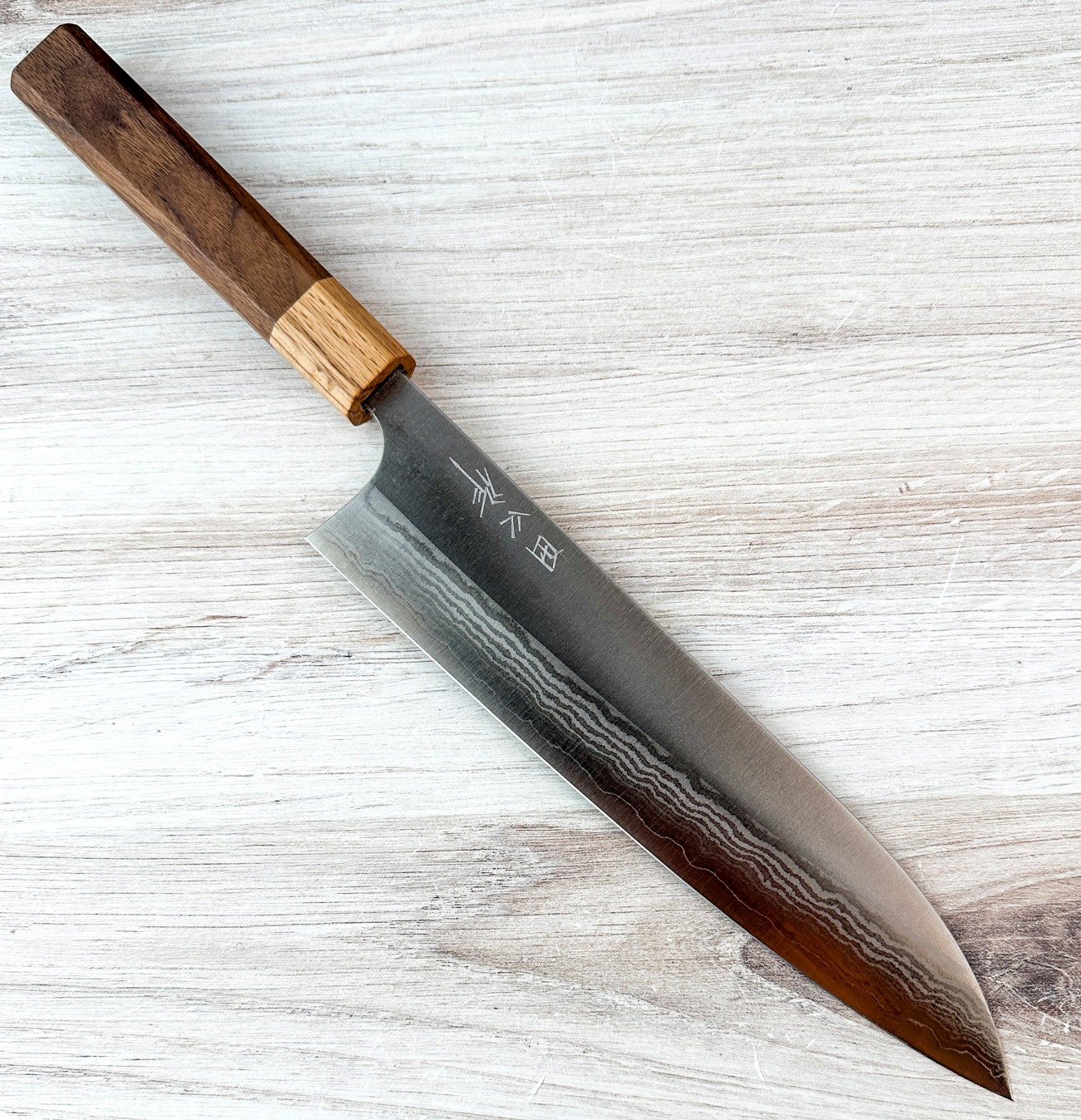 ⭐︎katu⭐︎ Stock GIRIGIRI MACHINIGUN SCG- Taguchi Ginsan Damascus Gyuto 210mm|Takefu