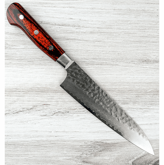 Takayuki VG-10 Hammered Damascus Gyuto 180mm
