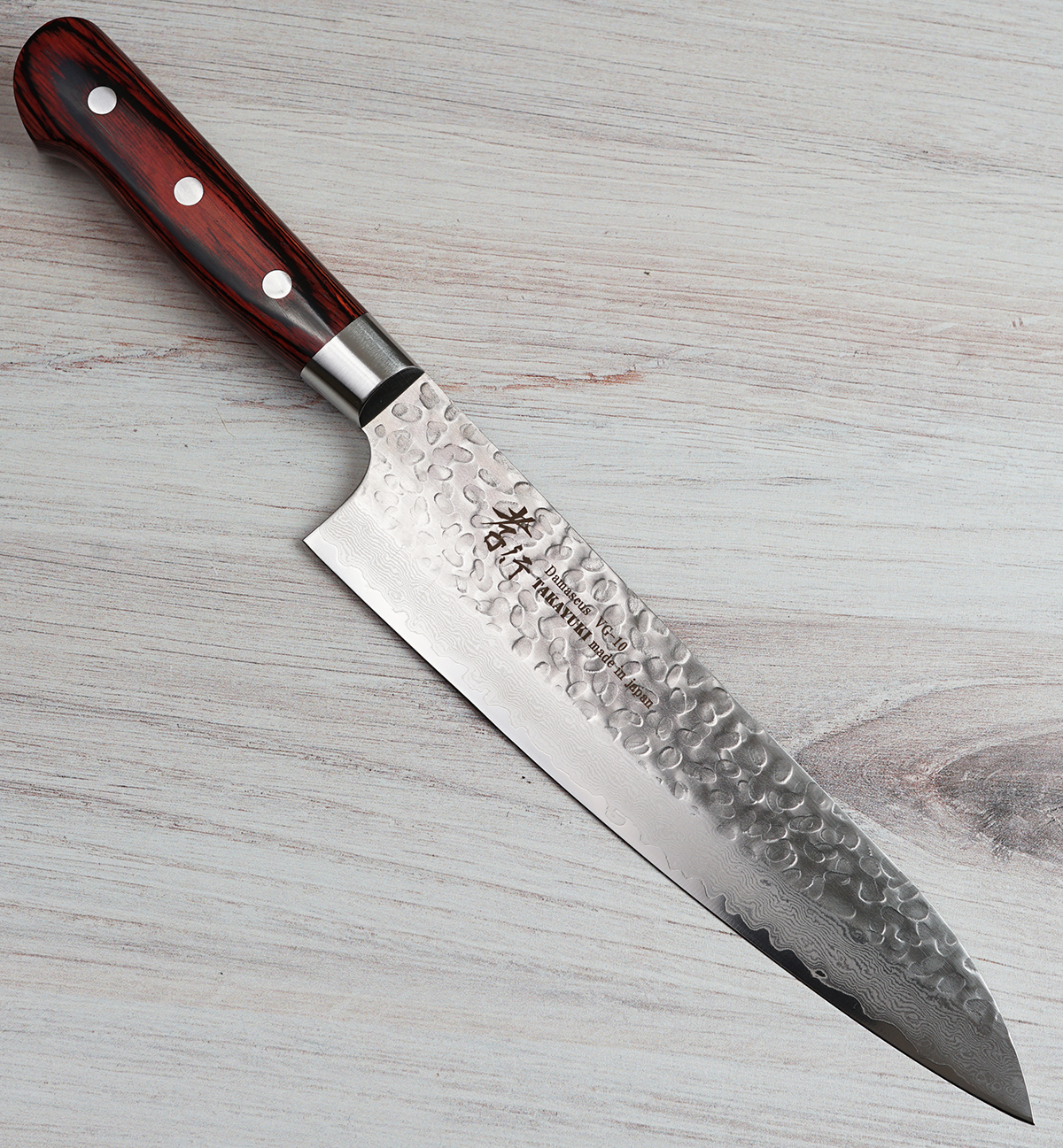 Takayuki VG-10 Hammered Damascus Gyuto 210mm
