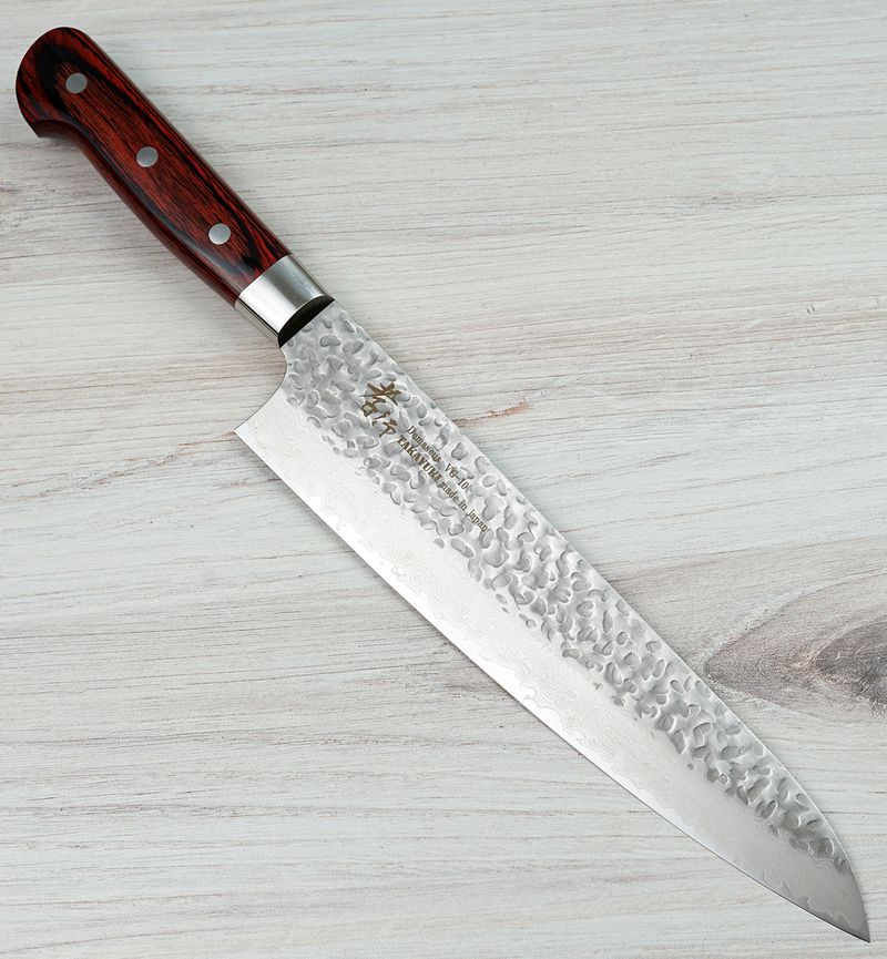 孝行　Damascus VG-10 24cm takayuki-vg-10-hammered-
