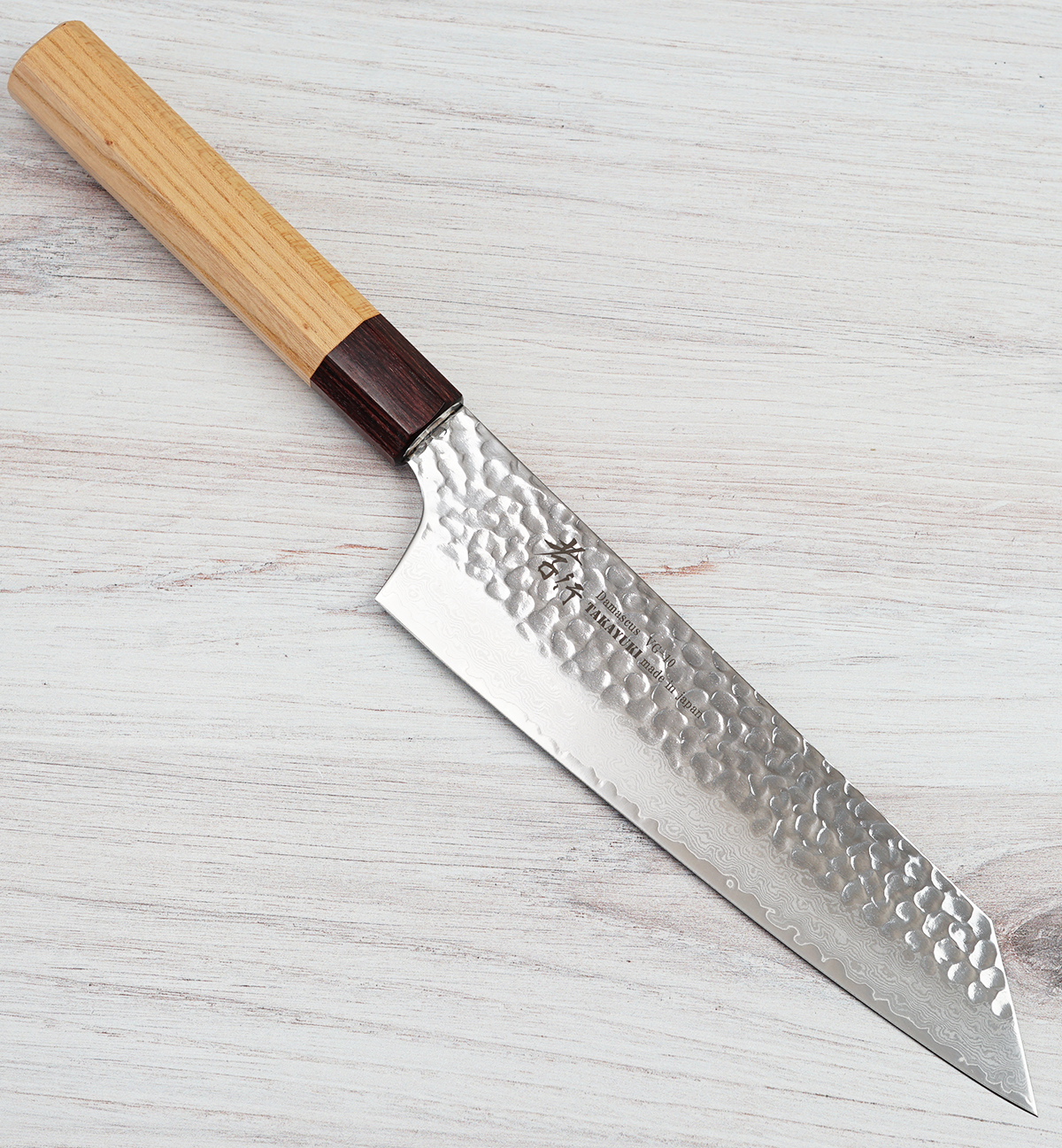 孝行　Damascus VG-10 24cm Takayuki VG-10 Hammered Damascus Knives|Stainless VG10