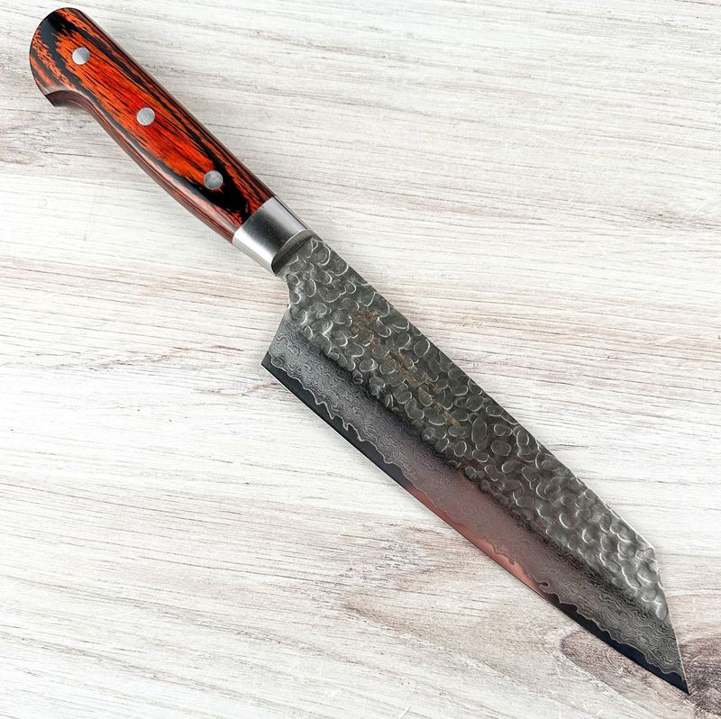 Takayuki VG10 Hammered Damascus Kengata 190mm|CKTG