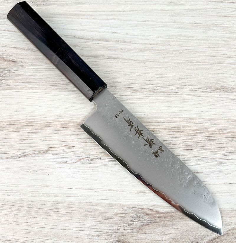 Takayuki VG10 Nashiji Santoku 170mm|Sakai