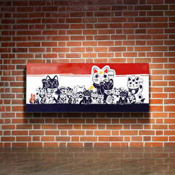 Tenugui Towel: Beckoning Cat