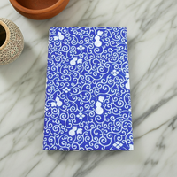 Visit Tenugui Towel: Blue Swirl