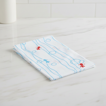 Tenugui Towel: Bubble Fish