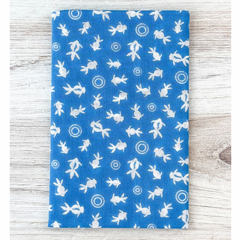Tenugui Towel: Goldfish on Blue