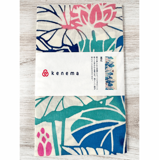 Tenugui Towel: Lotus Flower