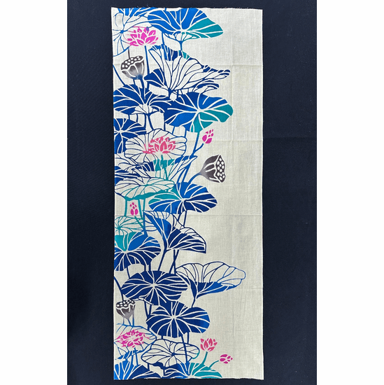Tenugui Towel: Lotus Flower