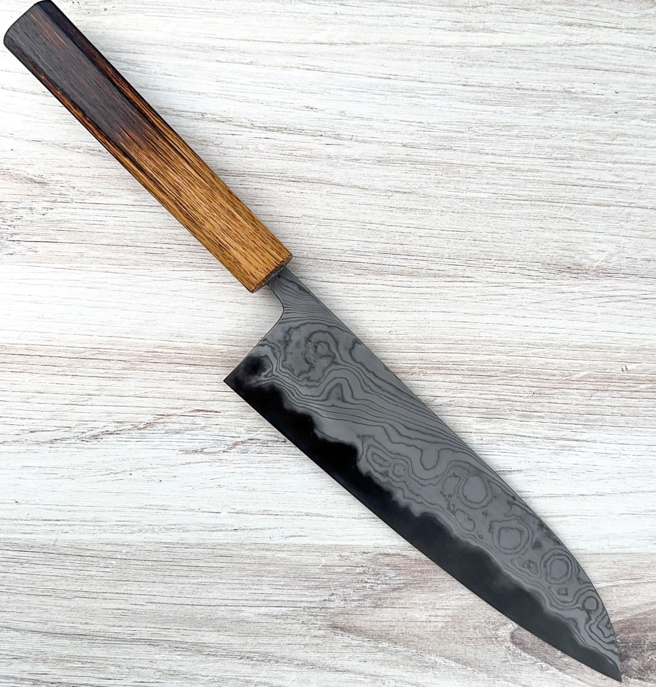 TSUBAKI Blue #2 Damascus Gyuto 210mm|Carbon