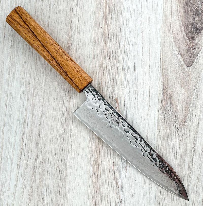 Tsunehisa AUS10 Hammered Damascus Gyuto 180mm|Chef Knives To Go