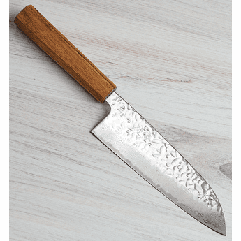 Tsunehisa AUS10 Hammered Damascus Santoku 170mm