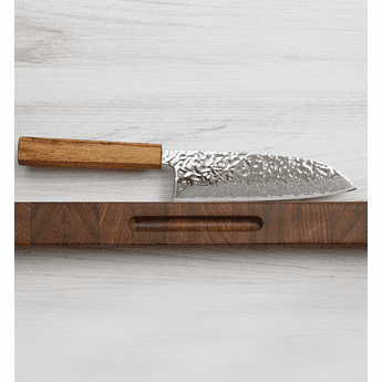 Tsunehisa AUS10 Hammered Damascus Santoku 170mm