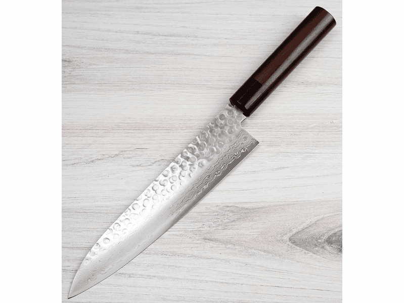 Tsunehisa VG10 Hammered Damascus Gyuto 210mm