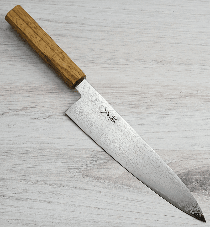 Tsunehisa Z18 Damascus | Oak Handles, Tosa | CKTG