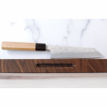 Yahiko Ginsan Nashiji Hand Engraved Bunka 175mm - Small Flaw in Handle