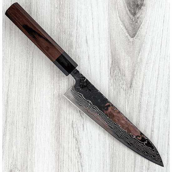 Yahiko Mirror Hammered SUS44OC Gyuto 180mm