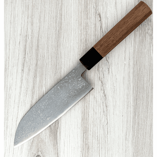 Yamashin Blue #2 Damascus Santoku 165mm