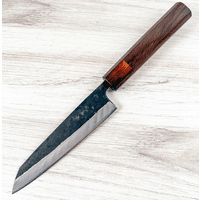 Visit Yamashin Blue #2 Kurouchi Honesuki 150mm - Cracked Ferrule