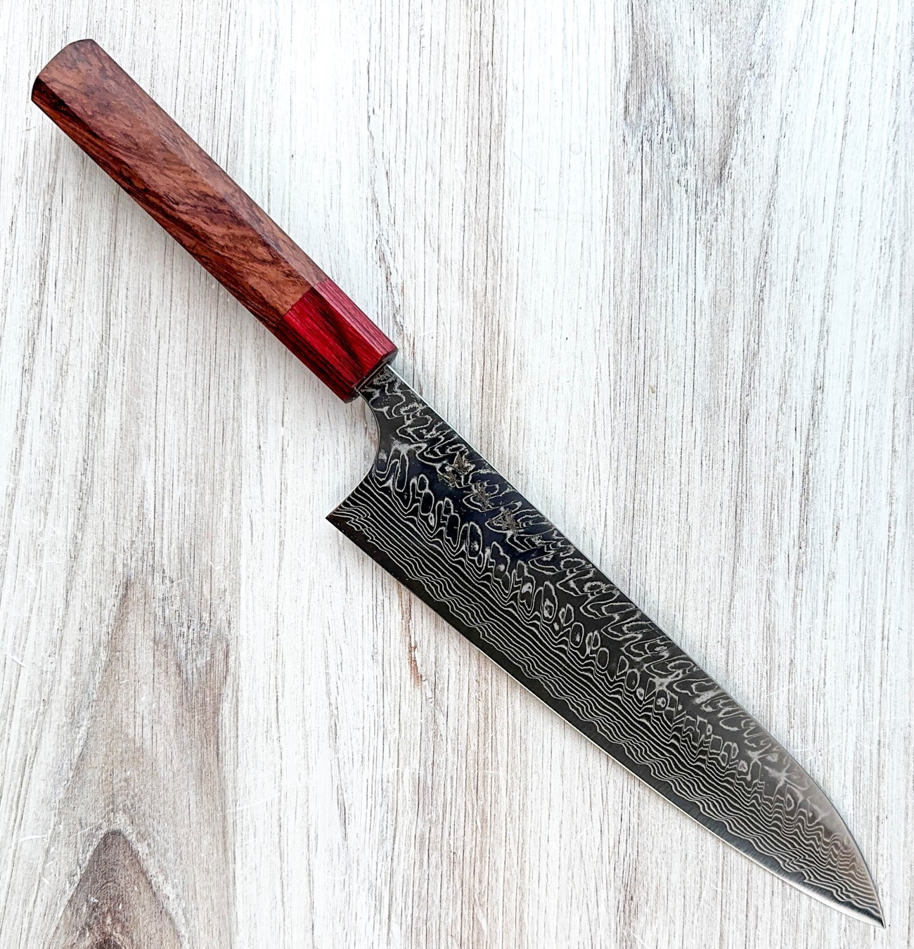 Yoshimi Kato SG2 Damascus Gyuto 210mm|Mirror Polish